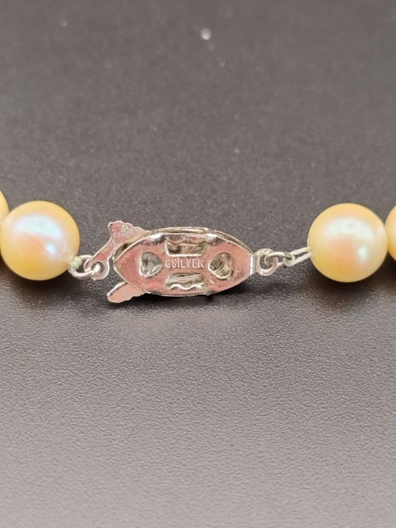 アコヤ本真珠 ロングパールネックレス あこや 照り silver925