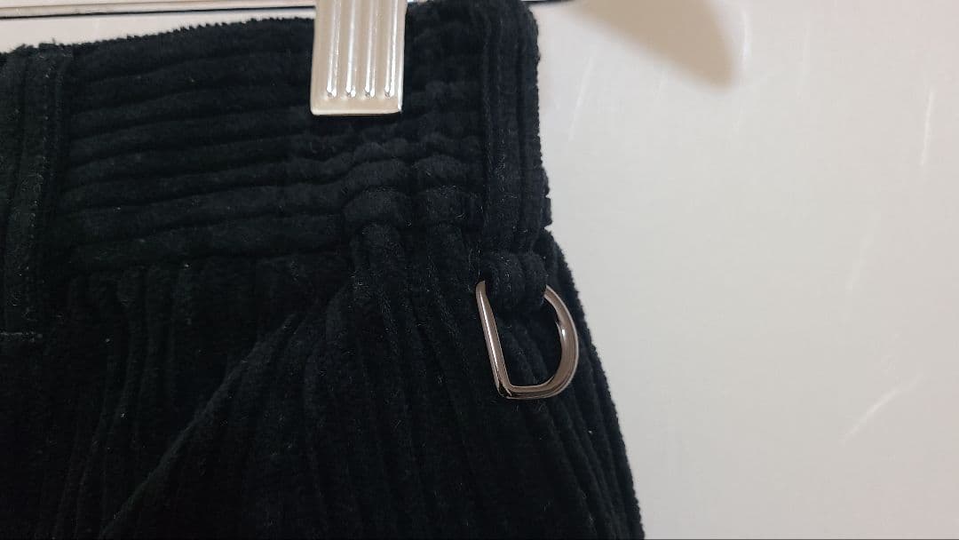 TEECHI (ティーチ)　コーデュロイ ワイドパンツ 黒　グルービーパンツ