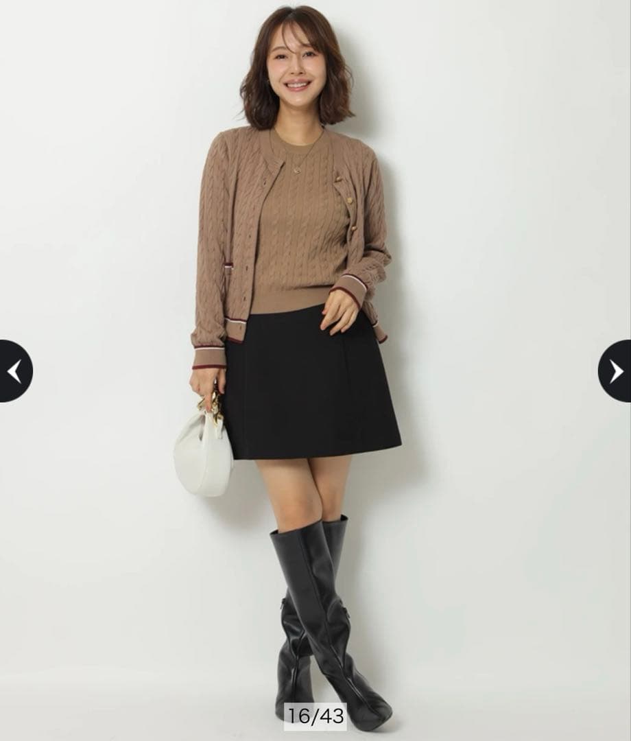 新品Apuweiser-riche バックジップフォルムミニスカート　裏地付き