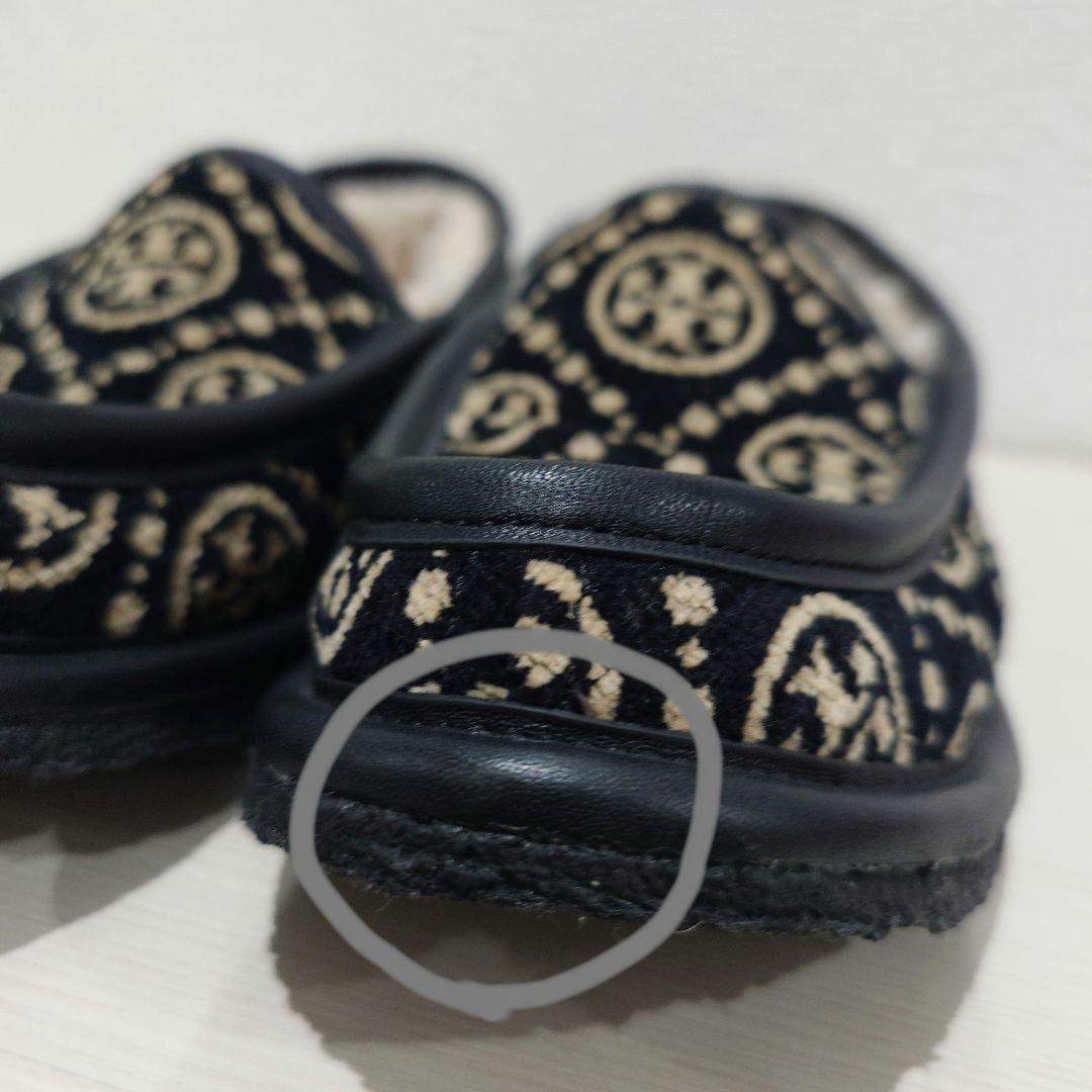 【レア商品】TORY BURCHトリーバーチ　ボアハーフレザーローファー