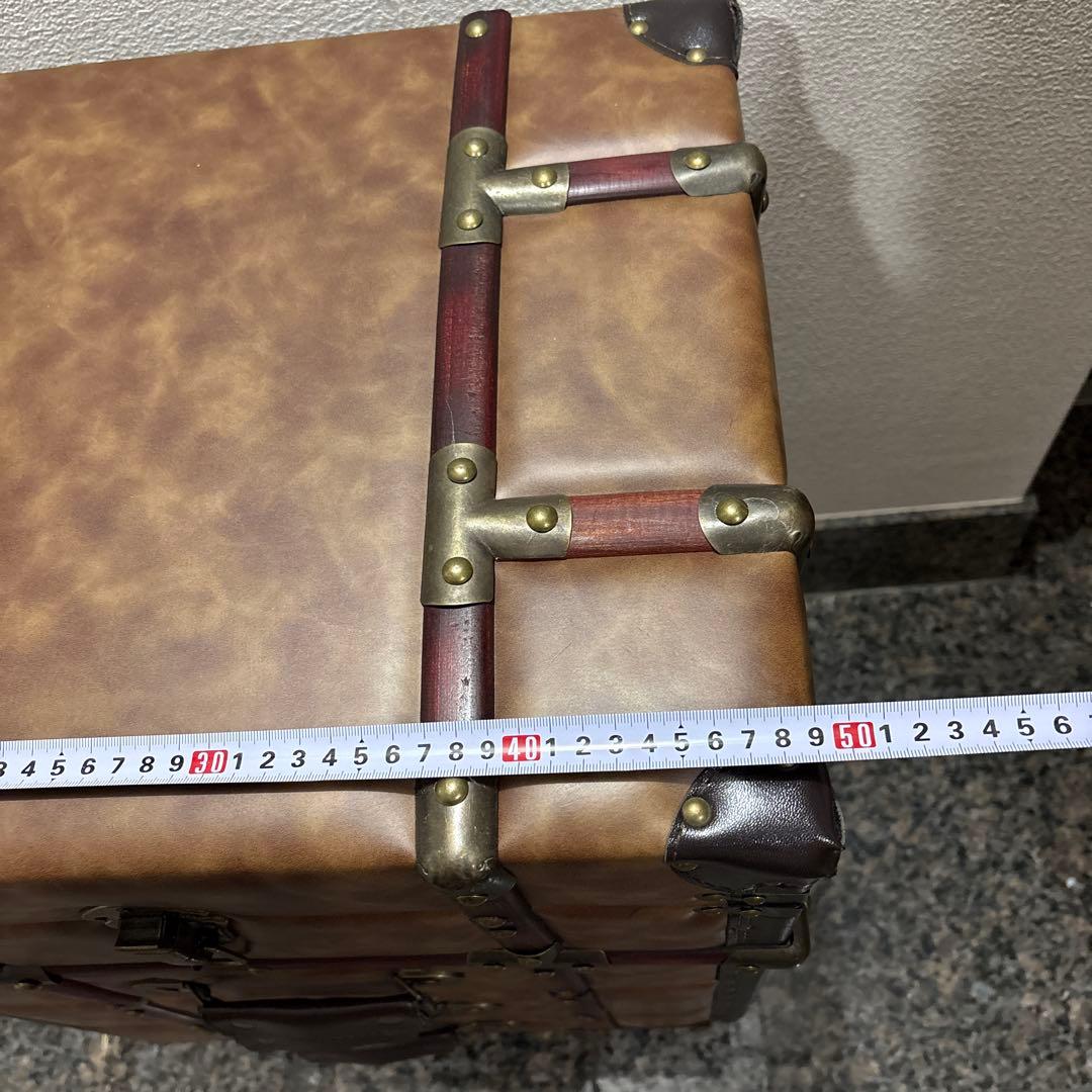 トランク型収納ボックス ブラウン