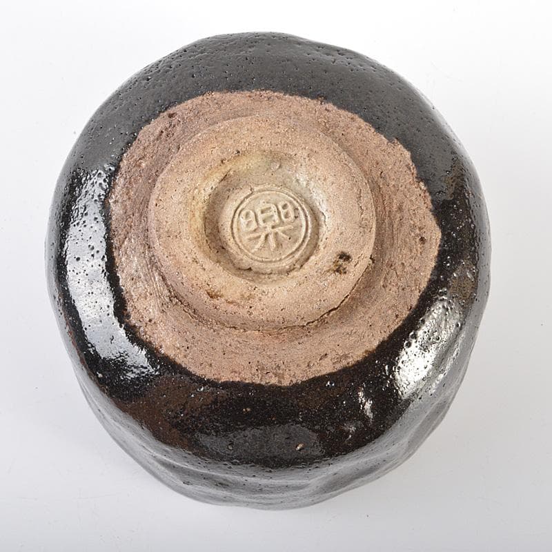 ラッキーライラック　茶道具　楽吉左衛門　黒楽茶碗　N　5732