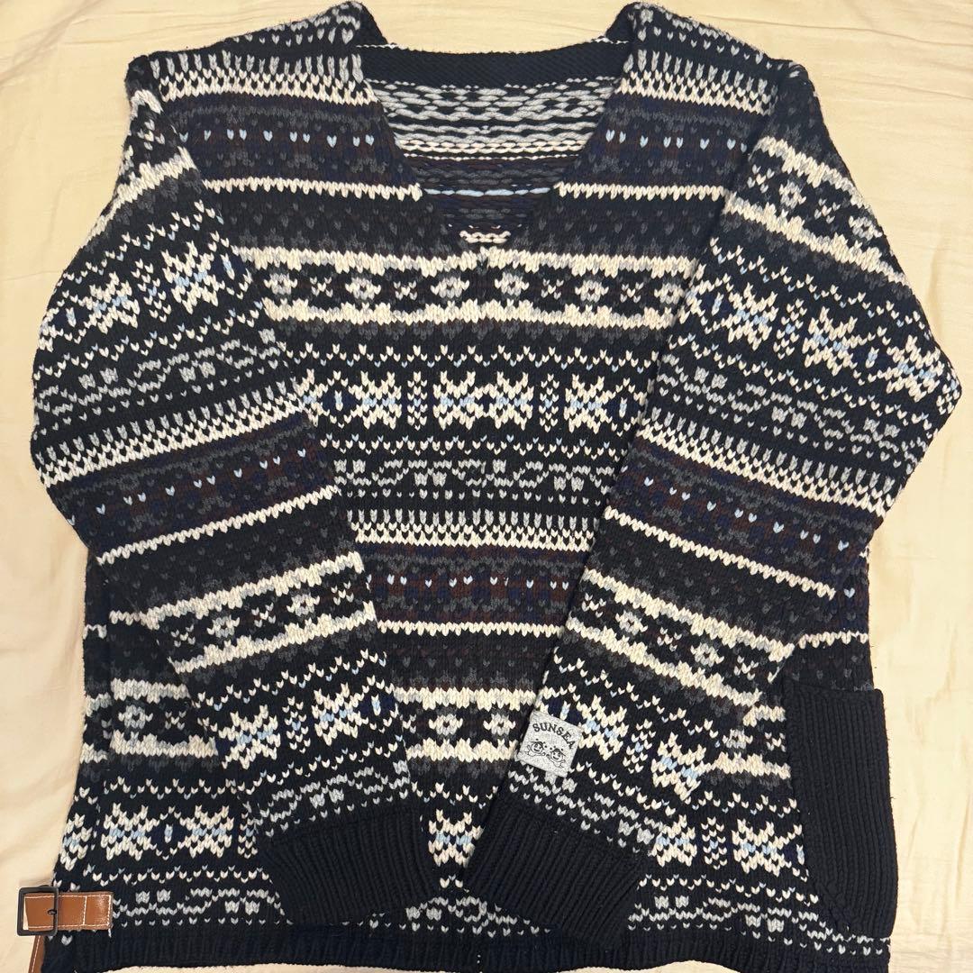 SUNSEA 19AW NORDIC SWEATER サイズ3
