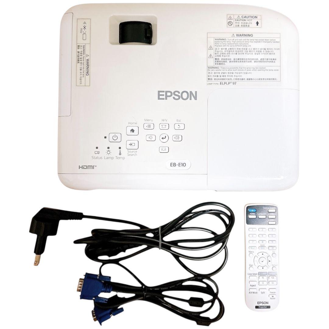 【美品】 EPSON プロジェクター EB-E10 本体 D-subケーブル