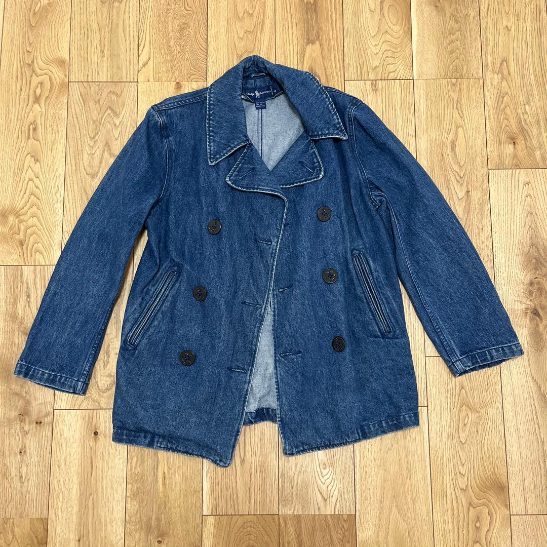 90s ラルフローレン　Pコート　デニム