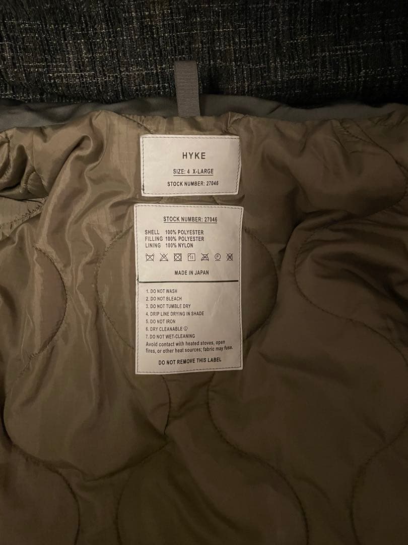 HYKE BIOTOP 別注 MILITARY COAT 22aw