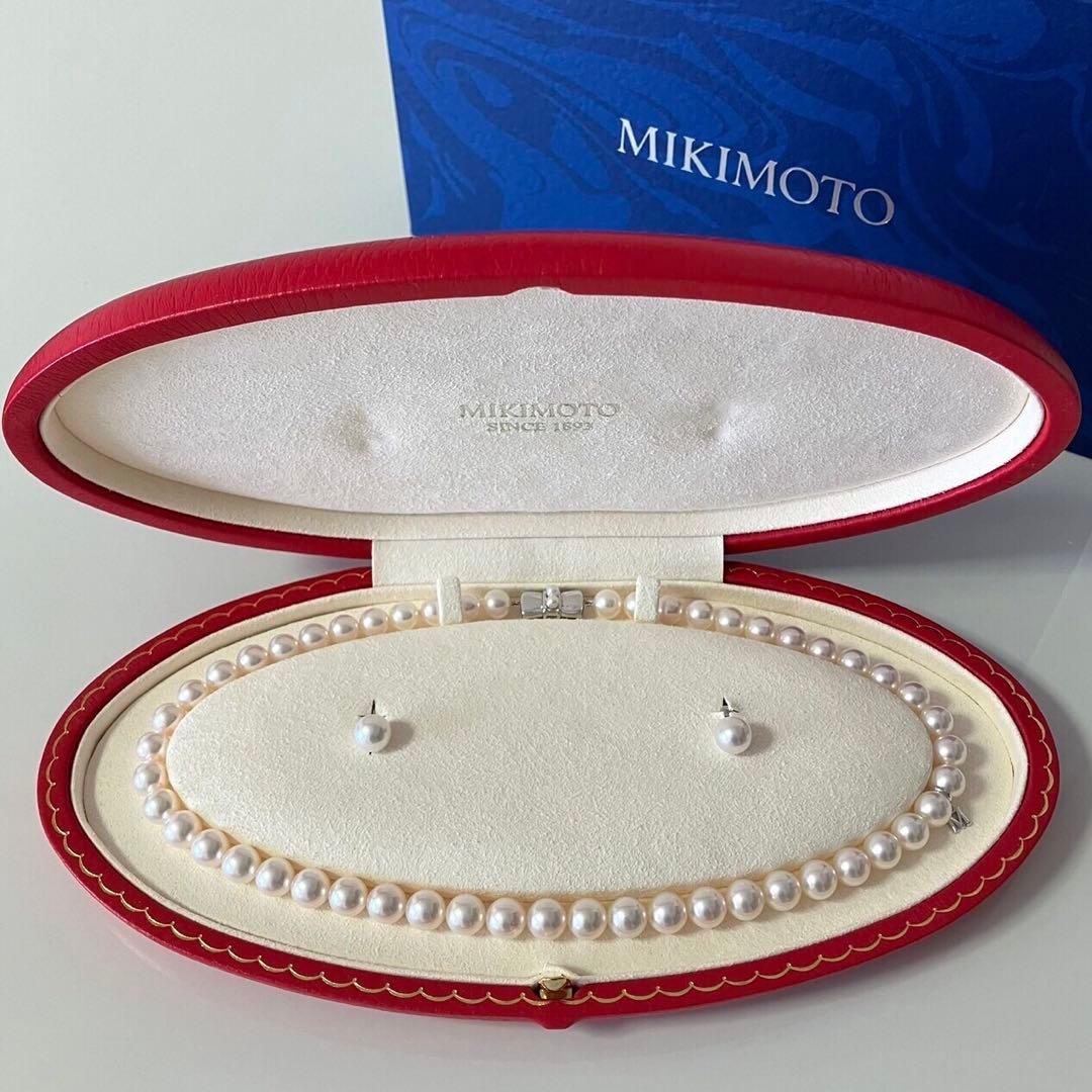 ミキモト MIKIMOTO エトレンヌ パール ネックレス ピアス セット
