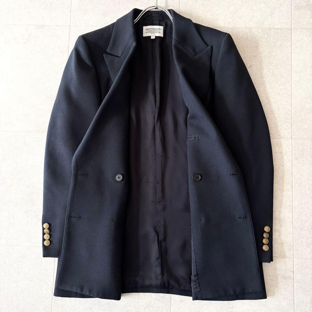 極美品✨️ユナイテッドアローズ ダブルテーラードジャケット 38 紺ブレ金ボタン