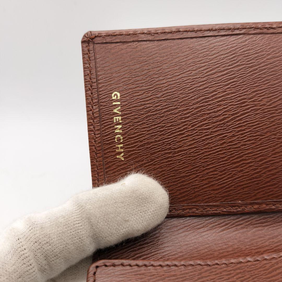 ジバンシー　名刺入れ　カードケース　財布　レザー　ブラウン