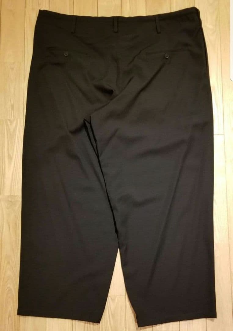 新品同様　ヨウジヤマモトプールオム　21ss　ウールギャバ　紐ワイドパンツ