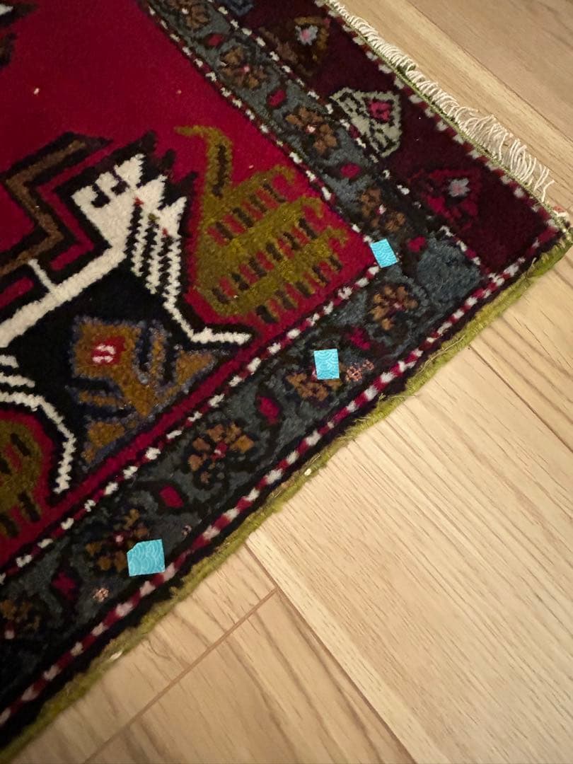 週末セール・トライバルラグ・トルコヴィンテージラグ・ウール約51×100cm