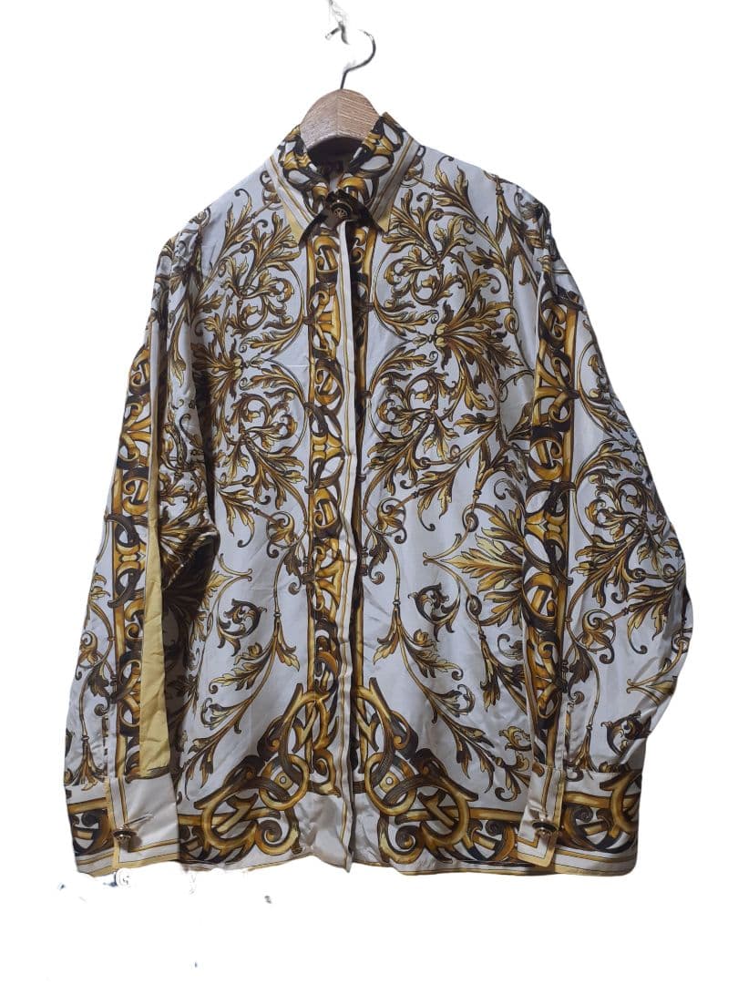 ジャンニヴェルサーチ GIANNI VERSACE シルクシャツ 38