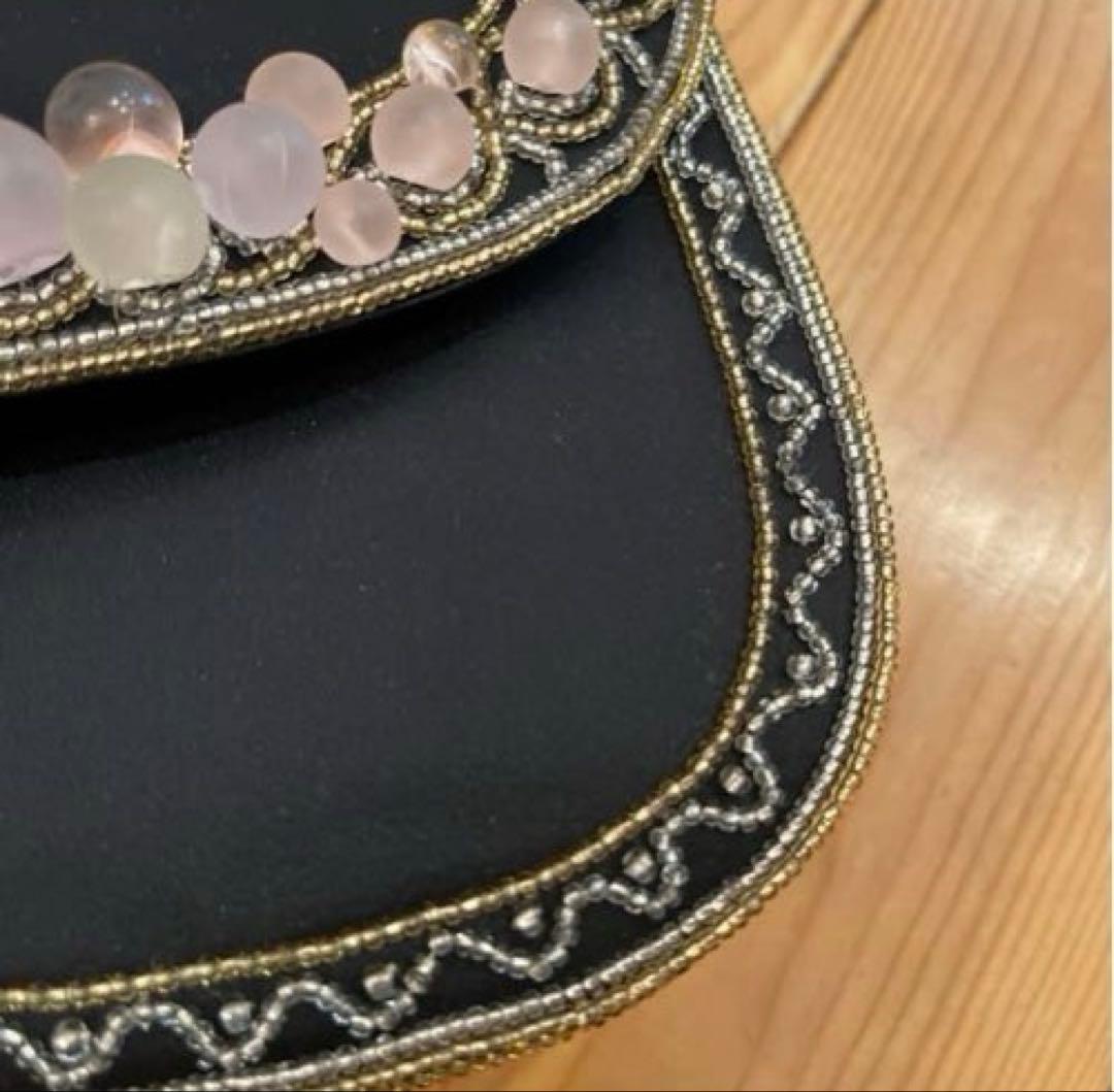 にゃん太郎LUMY　はしもと　ハンドバッグ　皇室御用達　高級　ビーズバック