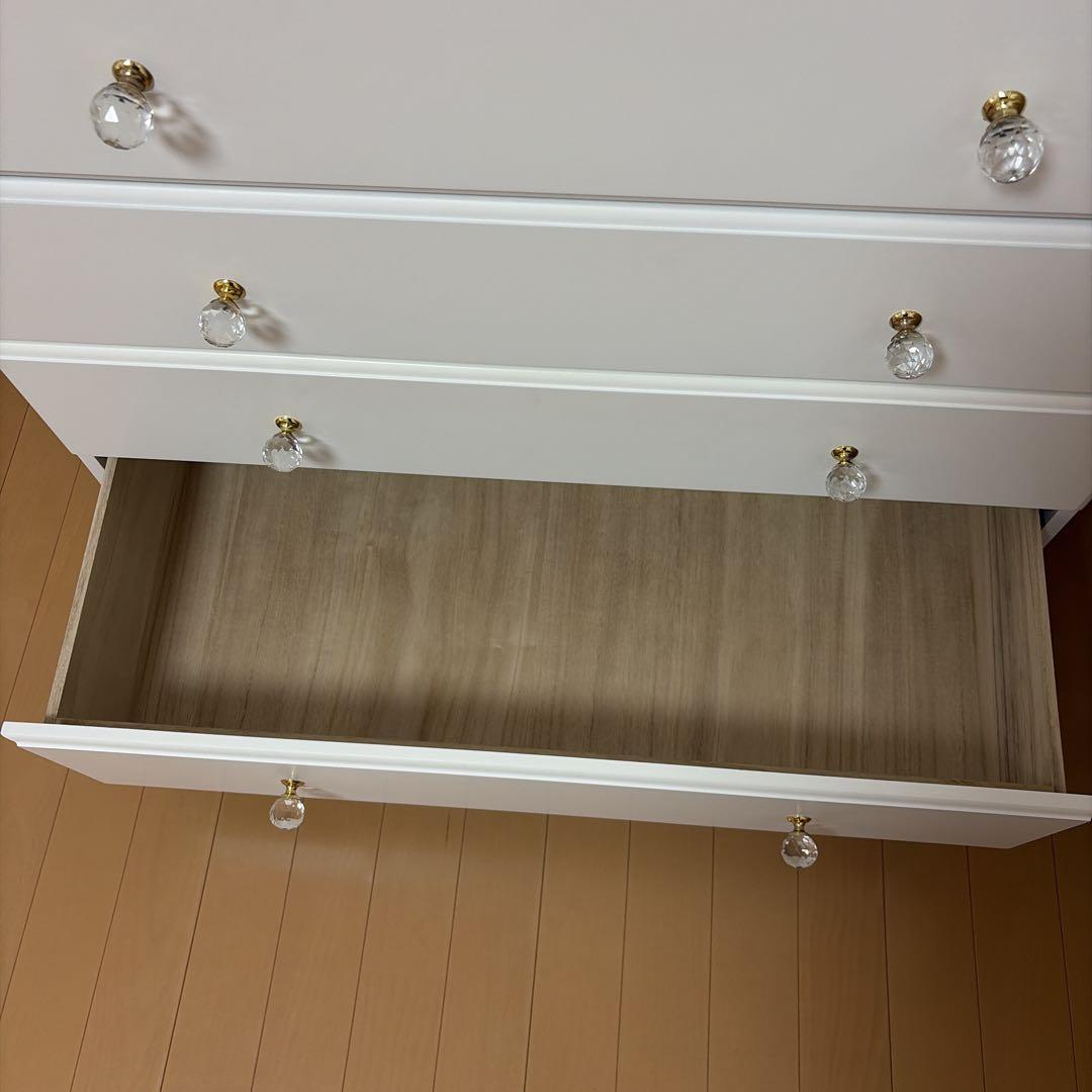 ロマンティックプリンセス ロマプリ 5段 チェスト Deux 姫系家具 白家具