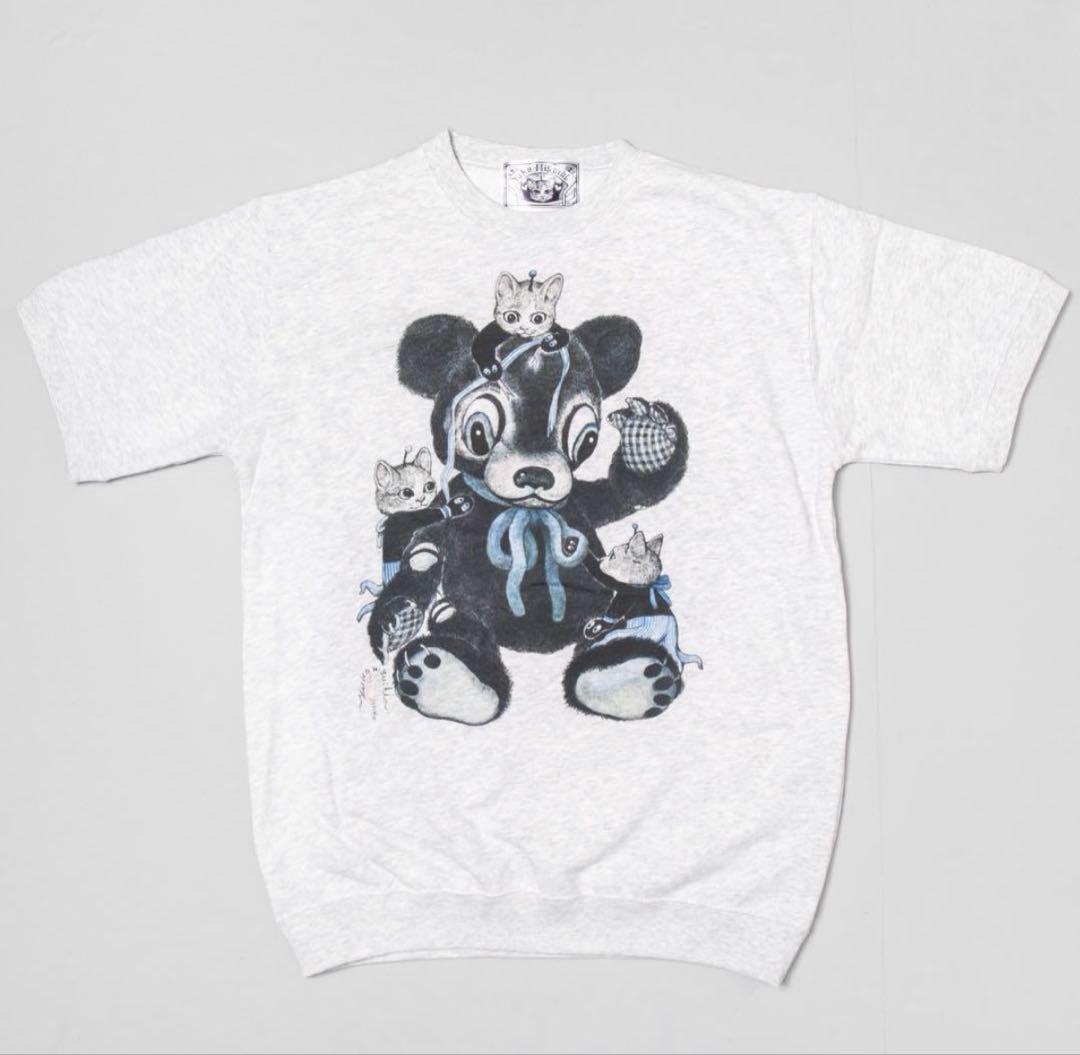 ボリス雑貨店　ヒグチユウコ　半袖スウェット　Tシャツ　3ギュスと黒いクマ　L