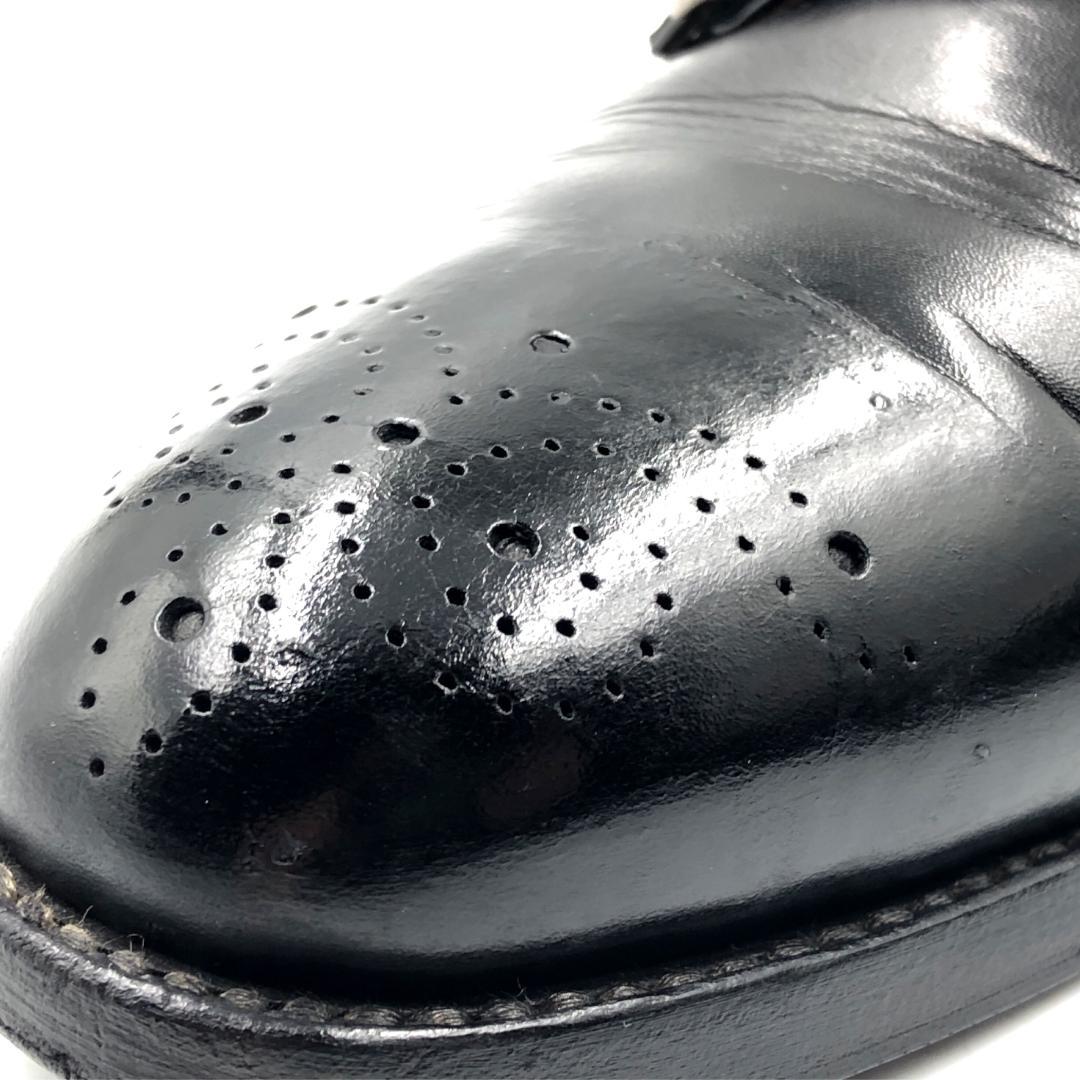 SHETLANDFOX シェットランドフォックス 8 モンクストラップ 黒