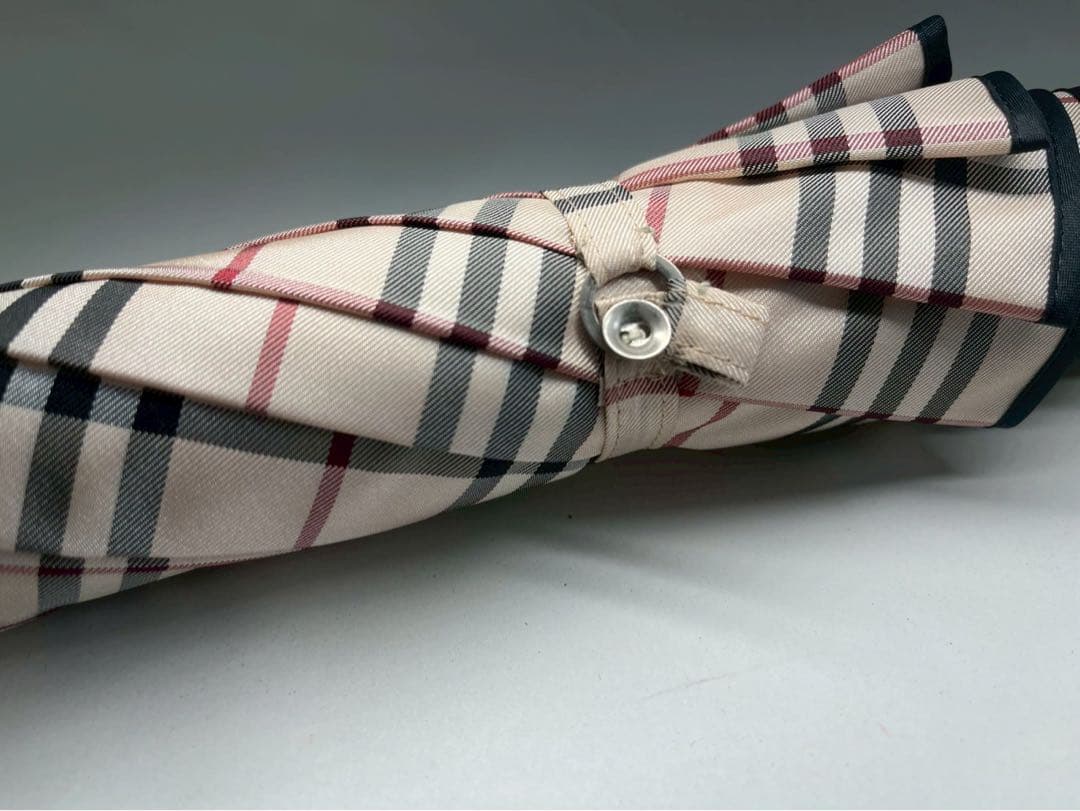 バーバリー Burberry 美品 雨傘 長傘 ノバチェック 希少 TZ6