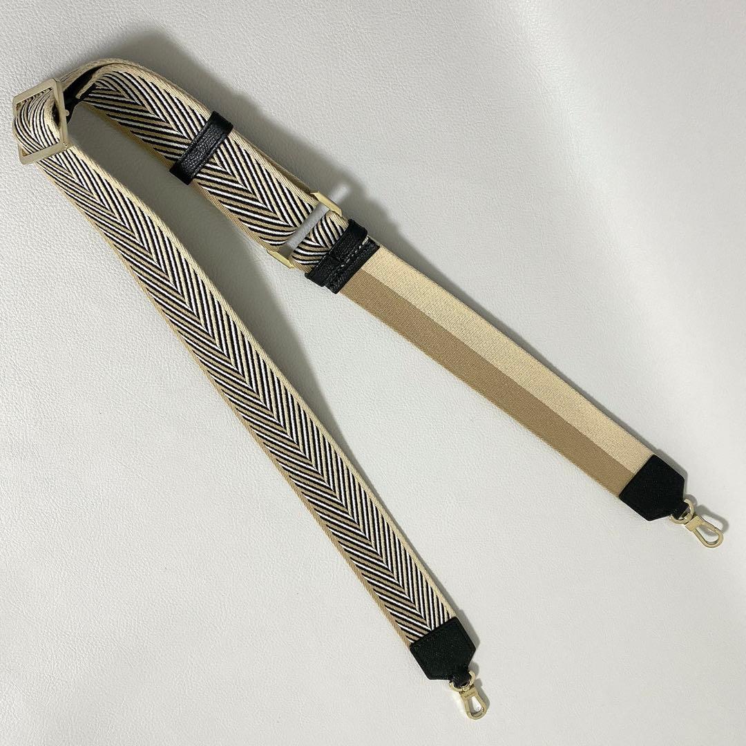 Valextra / ジャガード ショルダーストラップ ベージュ