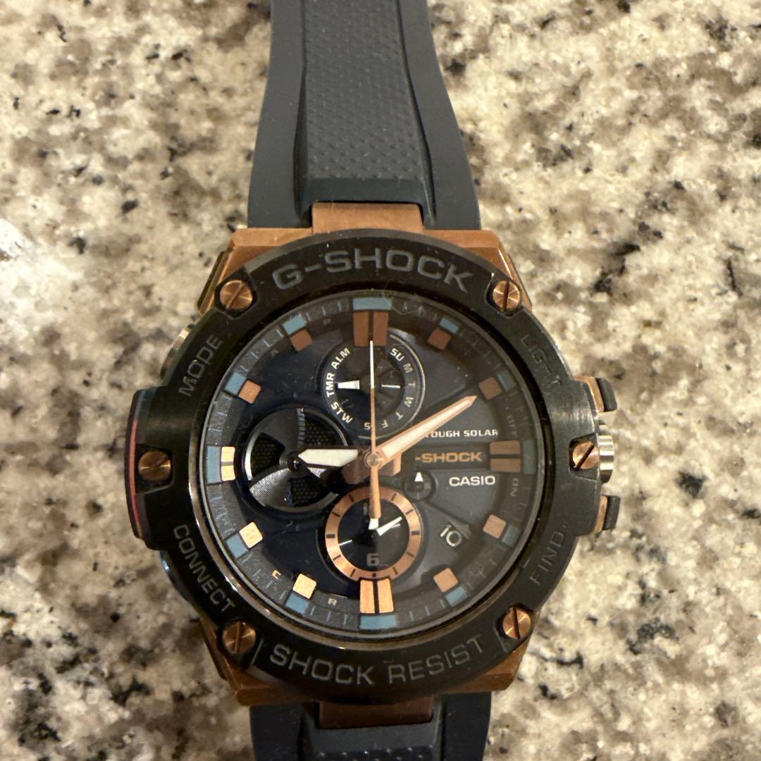 G-SHOCK Tough Solar 腕時計 ブラック/ローズゴールド