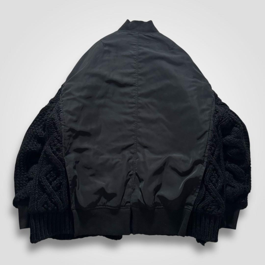 1717◆antiqua アンティカ MA-1ドッキングアウター ブラック