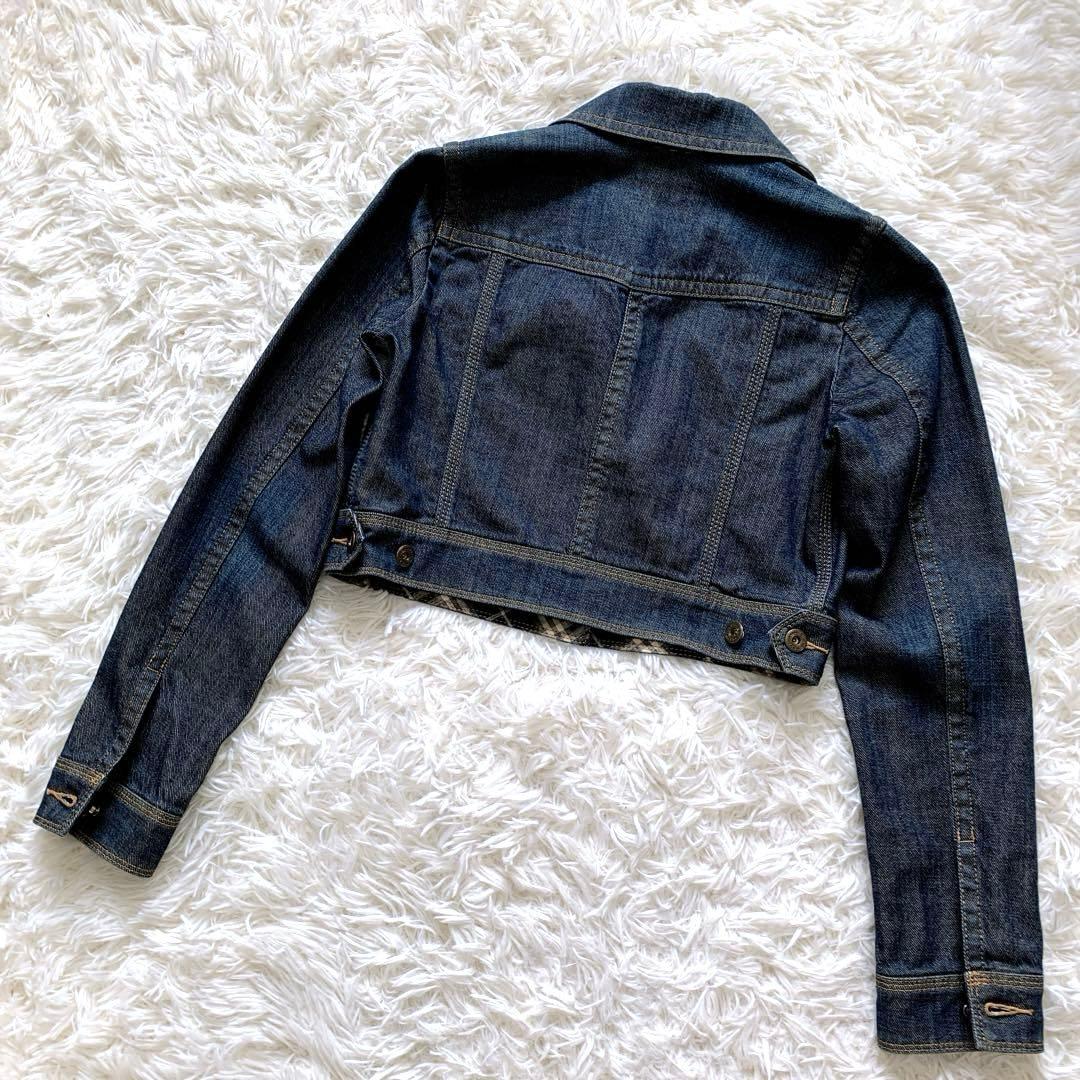 美品　バーバリーブルーレーベル　デニムジャケット　Ｍ　ノバチェック　ホースロゴ