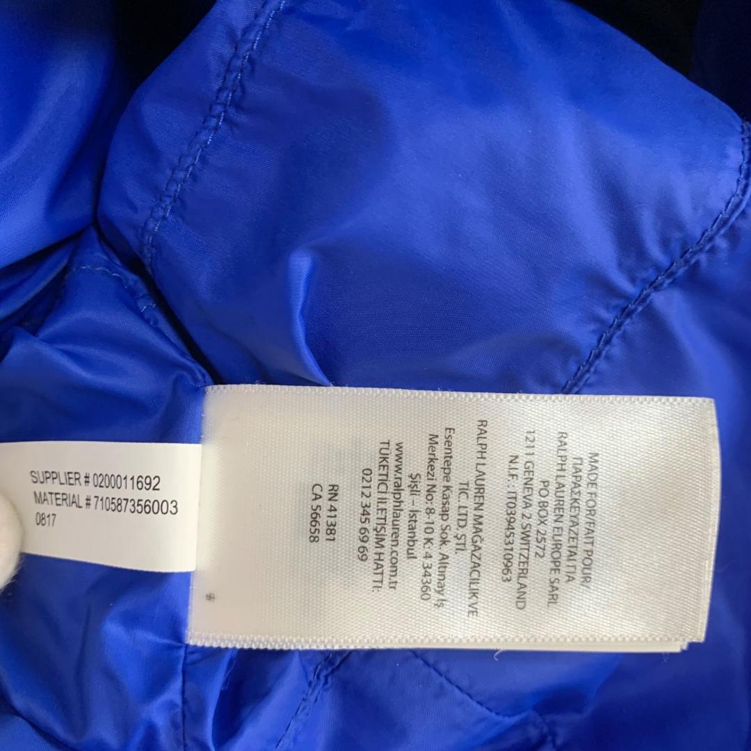 15219✨ポロラルフローレン ダウンベスト ポリエステル ネイビー 無地