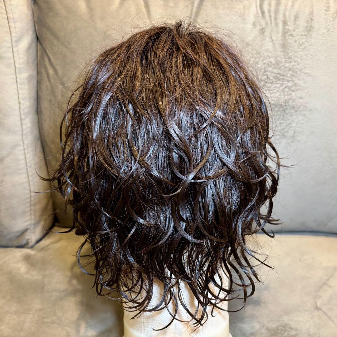 百合子ウィッグ レース生え際 ナチュラルブラウン レミー人毛100% Lサイズ