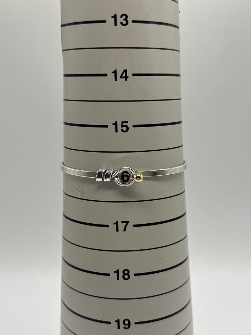 ティファニー TIFFANY フックアンドアイ バングル SV YG コンビ