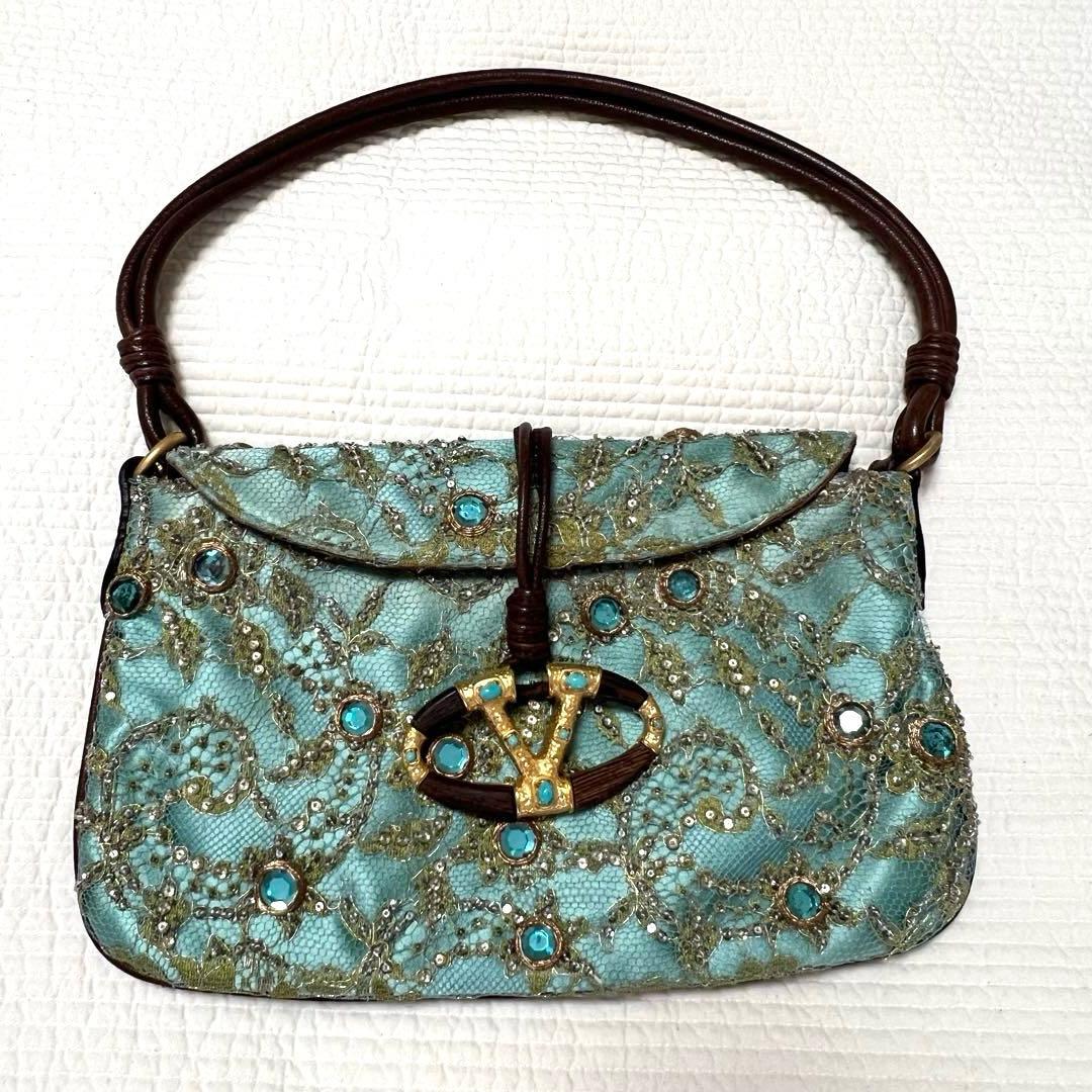 VALENTINO ビジューバッグ　ショルダーバッグ　パーティーバッグ　レース