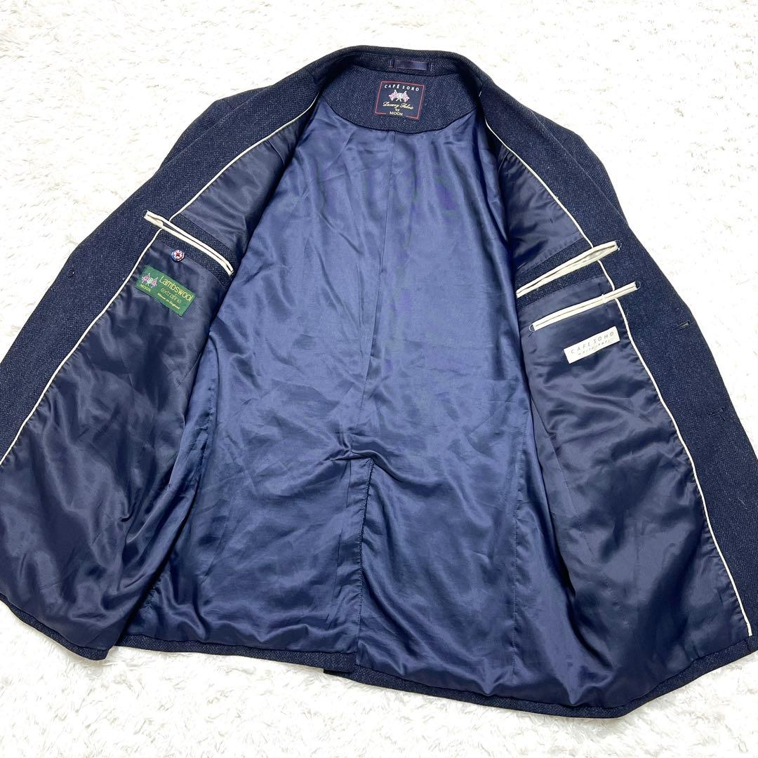 【美品】MOON社 英国生地 ラムズウール テーラードジャケットAB6 L相当