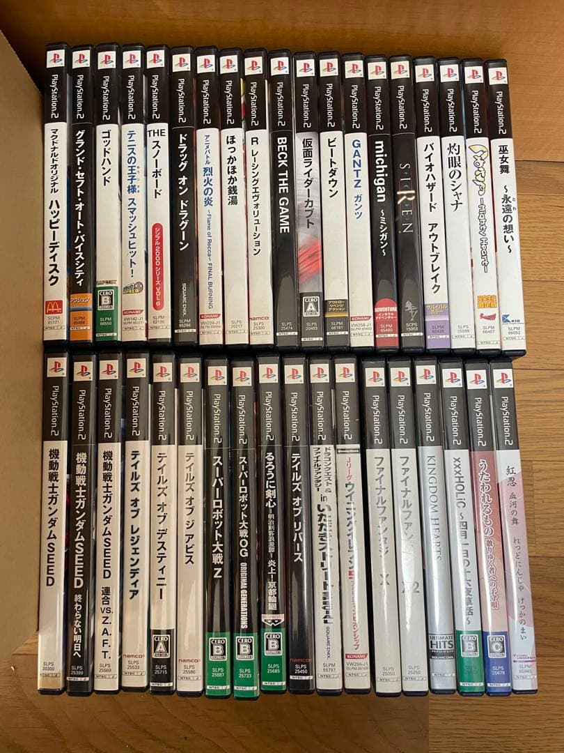 PS2本体とソフト37本