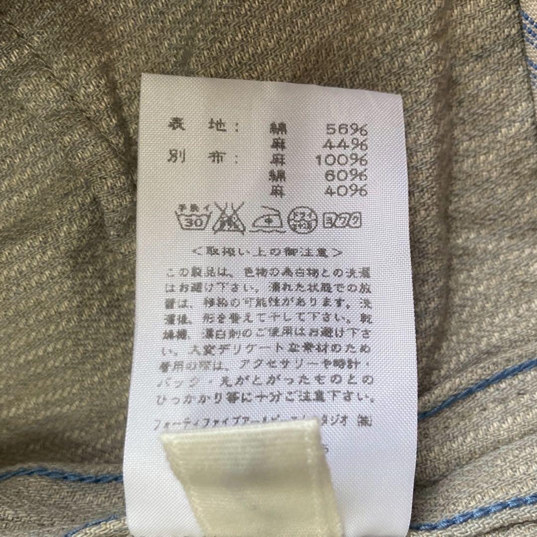 45rpm リネンジャケット グレー 3 ナチュラル カジュアル オフィス