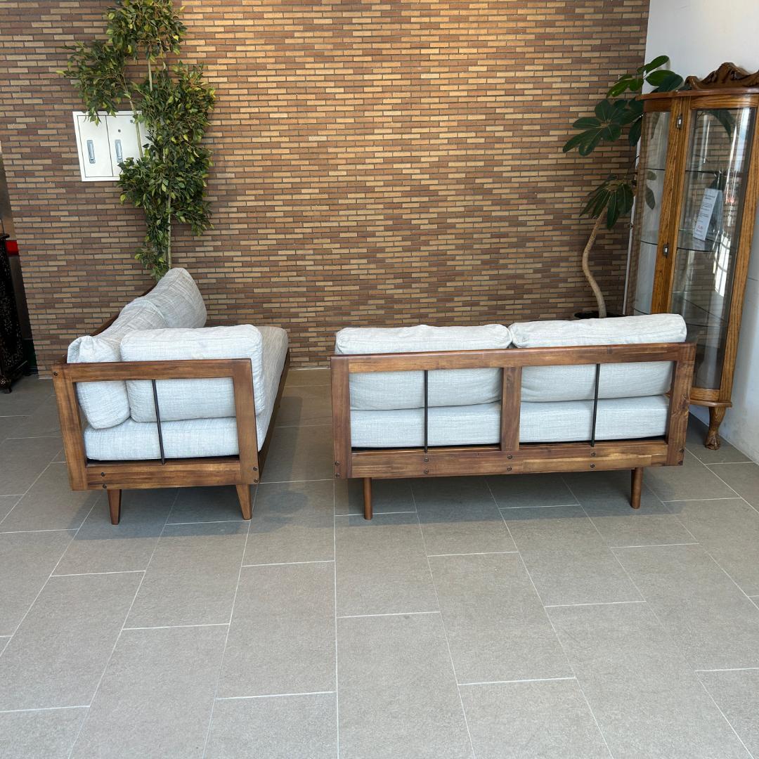 ２個口のa 美品 ♥ unico　ウニコ　コーナーソファー ベンチセット