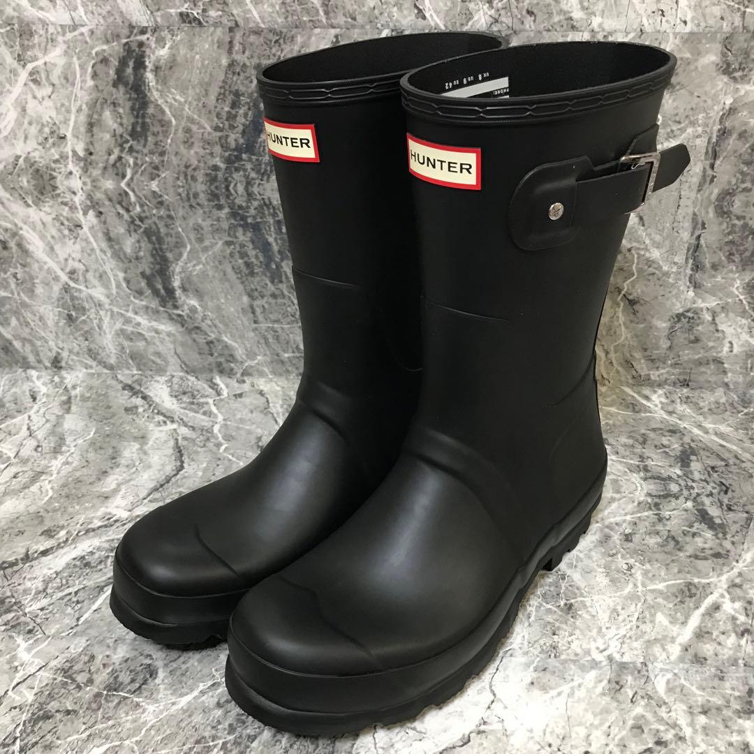 【未使用】HUNTER/ハンター メンズ オリジナル ショート ブーツ ブラック