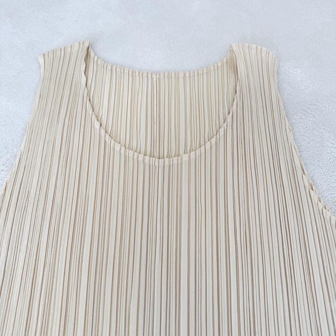 極美品✨PLEATS PLEASE 変形　チュニック　バイカラー　ノースリーブ