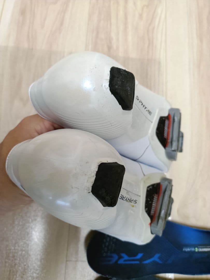 Shimano S-PHYRE ホワイト ロードバイクシューズ 39 WIDE