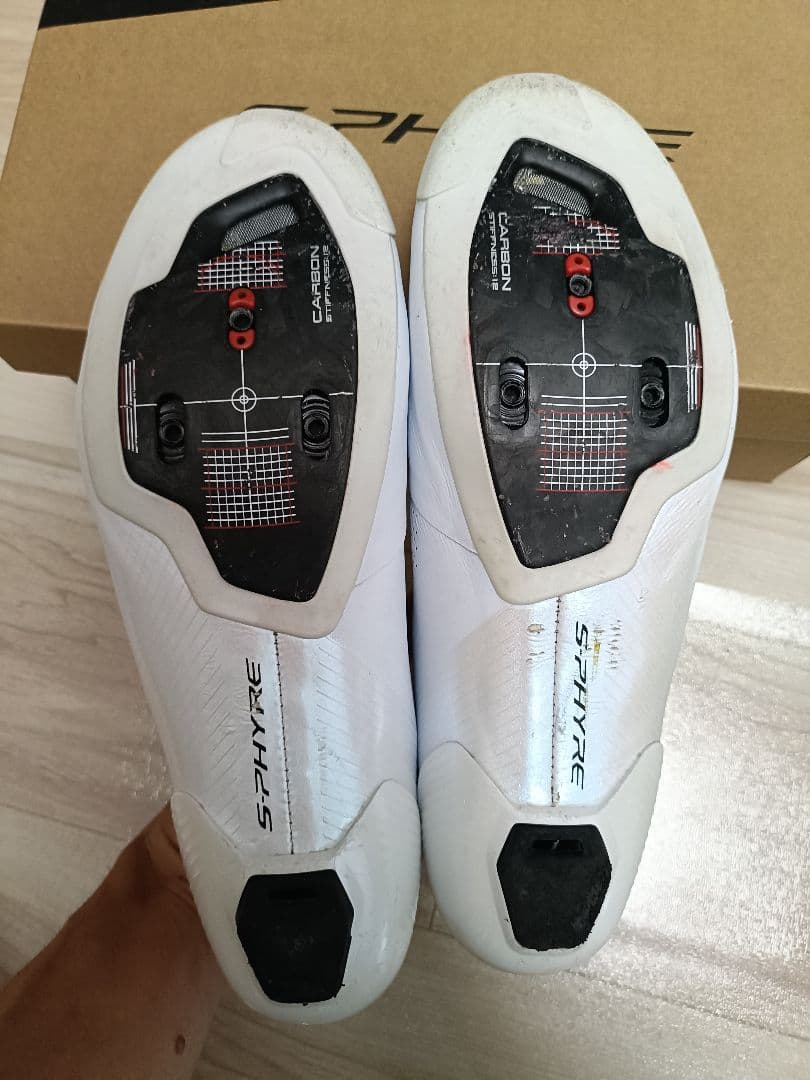 Shimano S-PHYRE ホワイト ロードバイクシューズ 39 WIDE