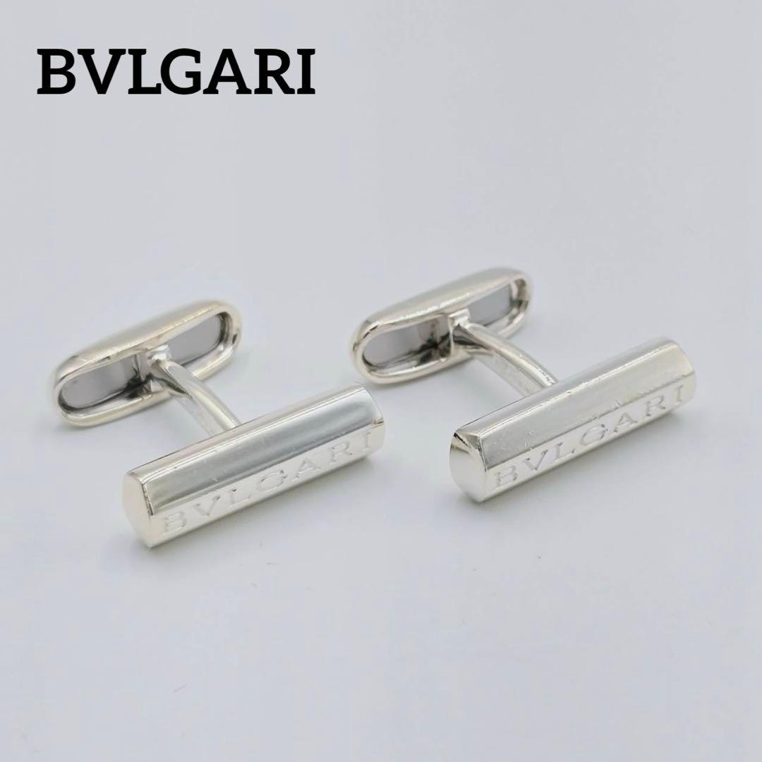 ★BVLGARI★ カフリンクス ロゴ SV925 シルバー.