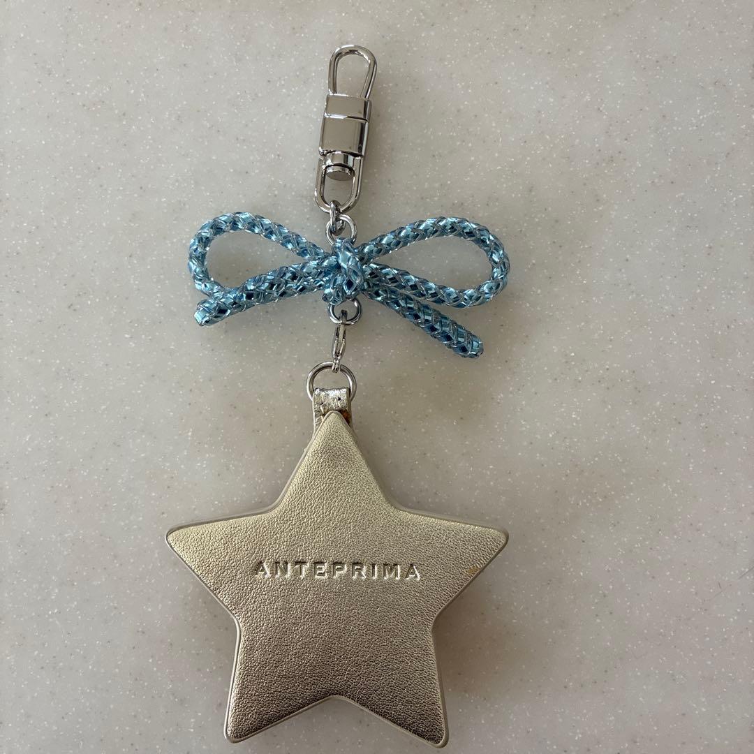【美品】ANTEPRIMA 星型チャーム ラ ミア シェルタ ブルーシルバー
