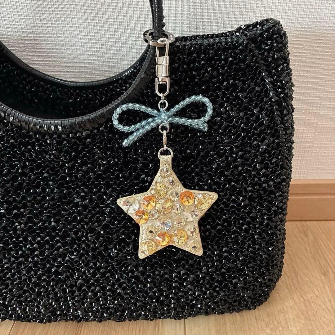 【美品】ANTEPRIMA 星型チャーム ラ ミア シェルタ ブルーシルバー