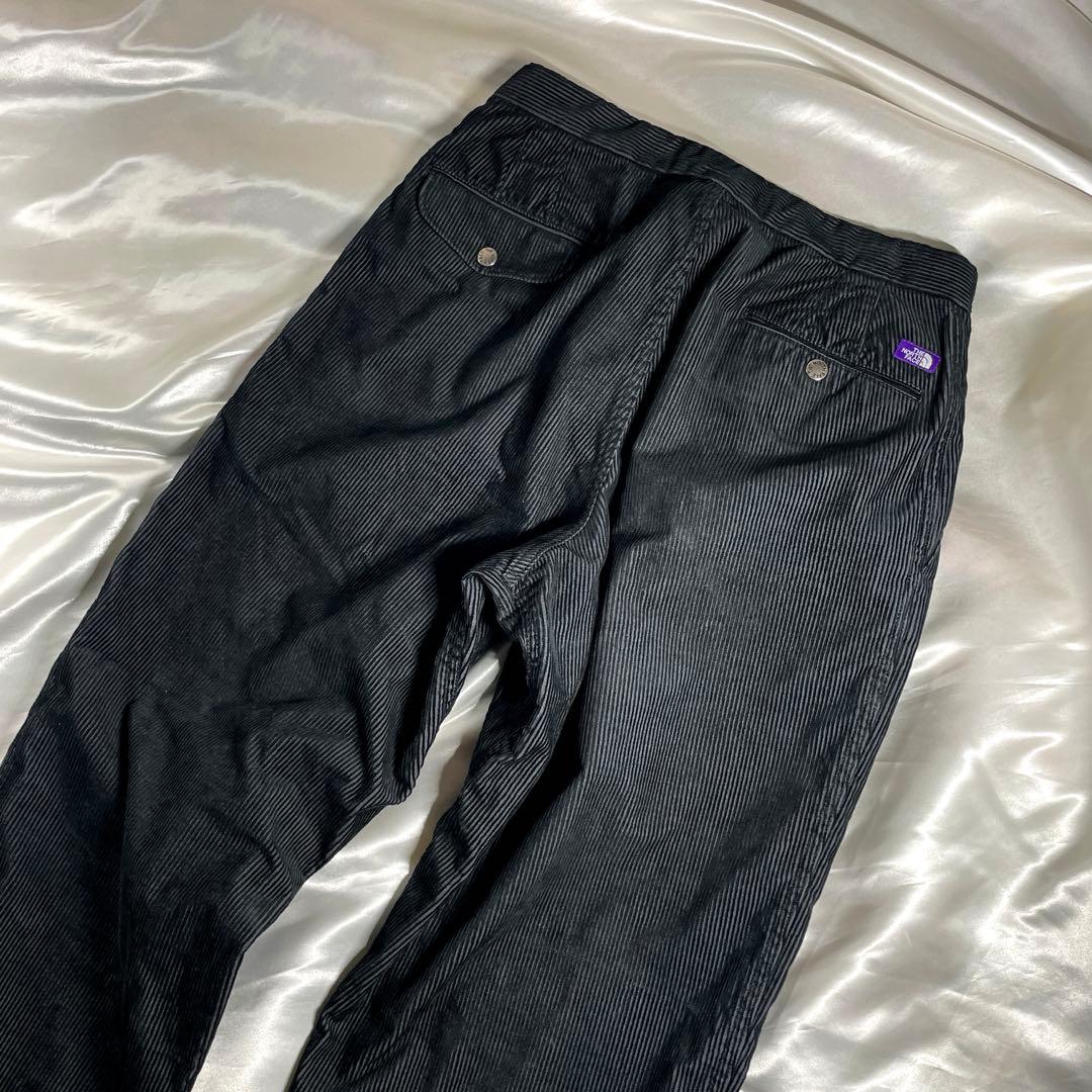 美品　ノースフェイスパープルレーベル　ナナミカ　ワイドパンツ　コーデュロイ　黒