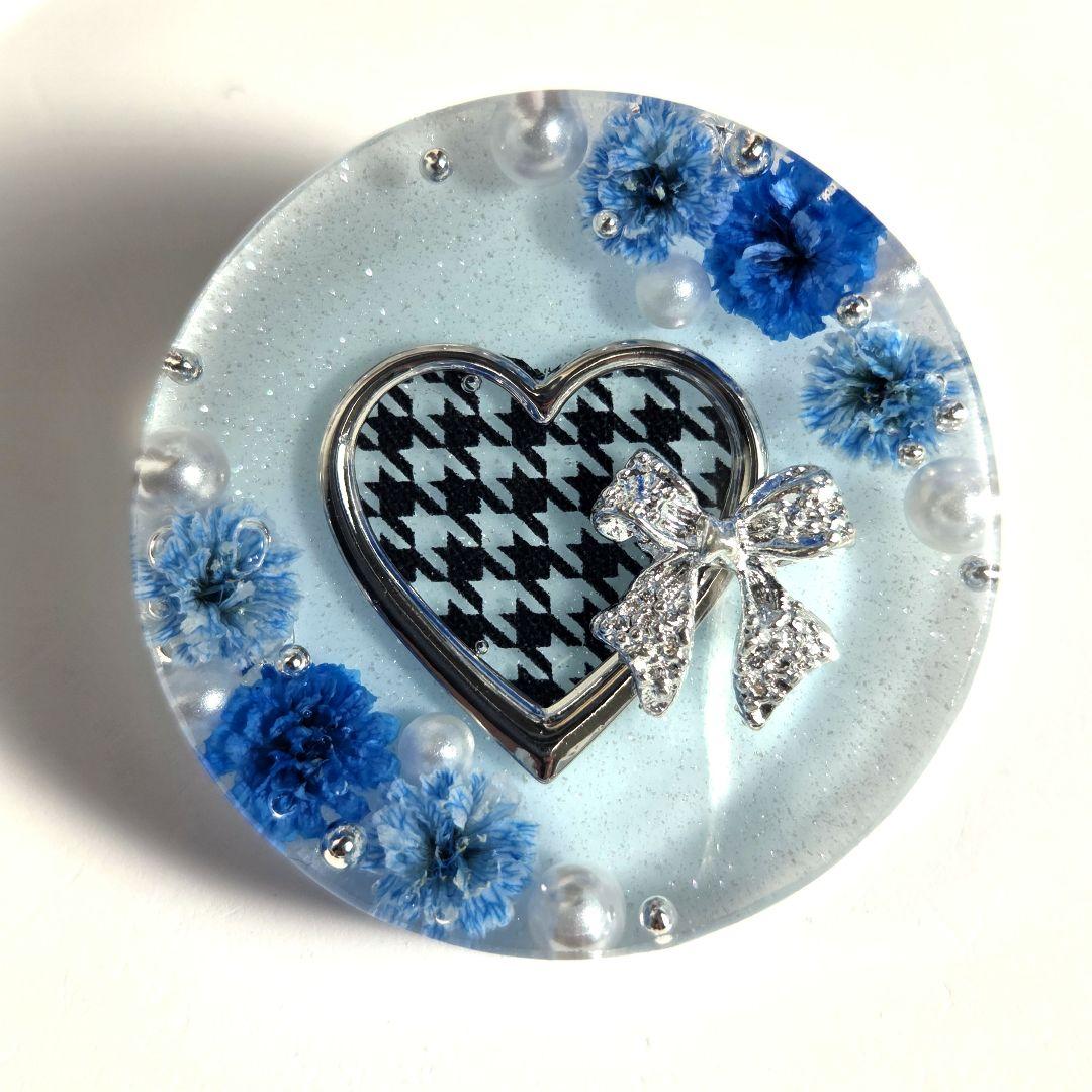 キラ　レジンヘアゴム　ヘアアクセサリー　　丸　約３.5cm