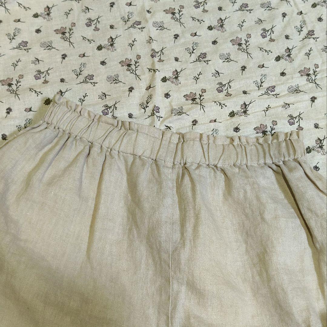 新品TSUHARU by Samansa mos2裾ギャザーイニシャル刺繍パンツ