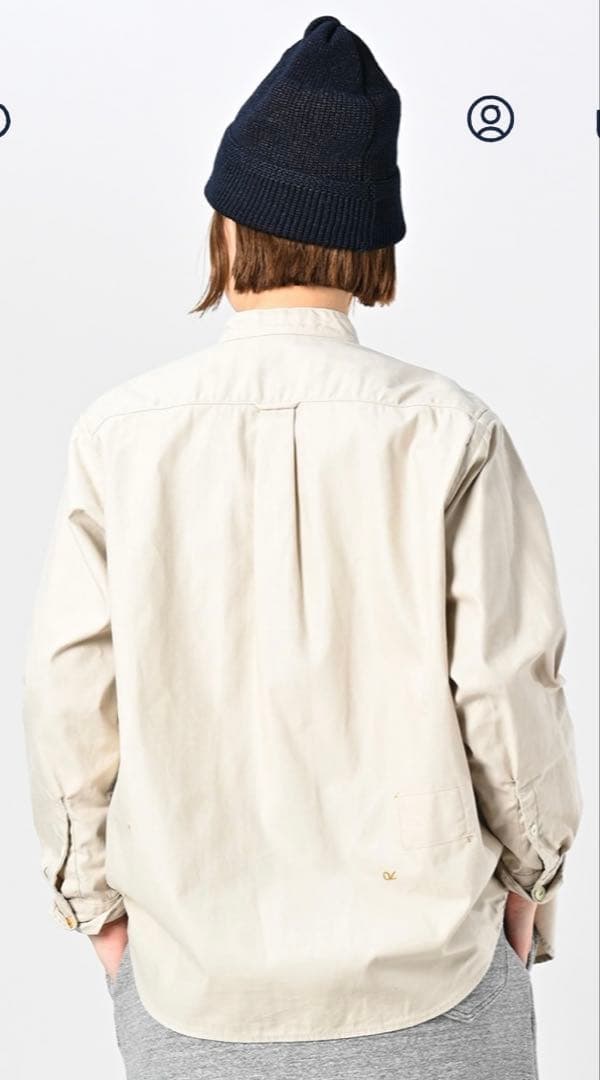 【新品未使用】45R 薄バックサテンの908ニームシャツ