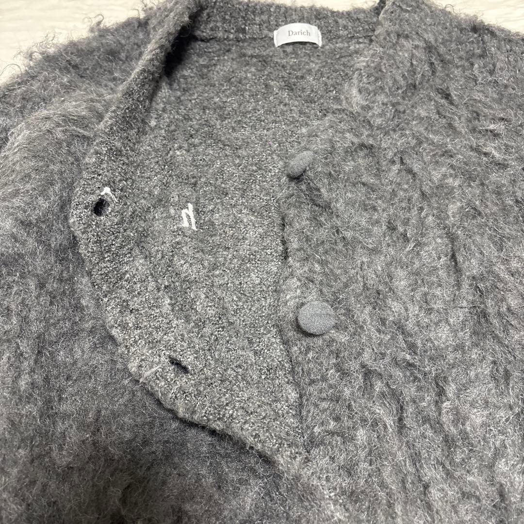 Darich グレー 長袖カーディガン　フラッフィーオーバープルオーバー
