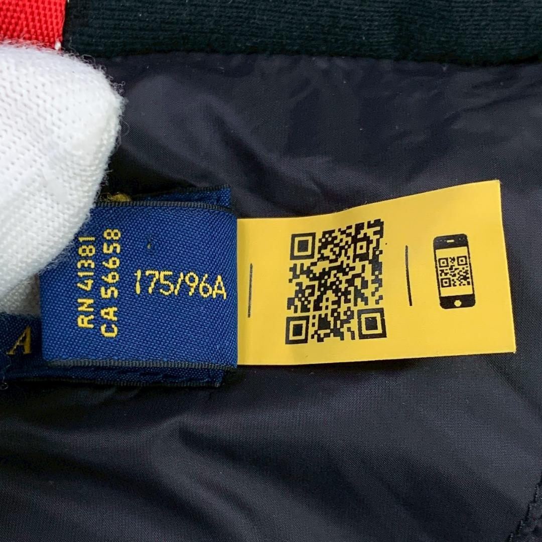 ポロラルフローレン ダウンベスト ビッグポニー刺繍 ブラック M　D908