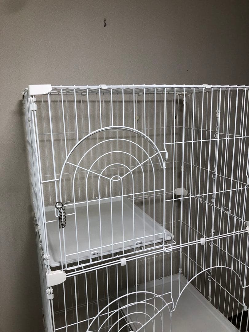 アイリスオーヤマ オリジナルペットケージ 3段 キャスター付 ホワイト