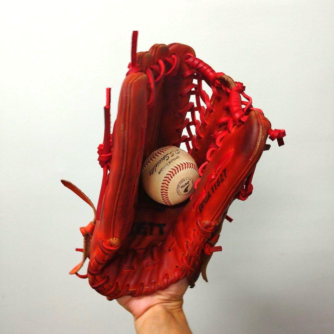 536 ZETT プロステイタス 型抜群 即戦力 硬式 外野手用グローブ 左投げ