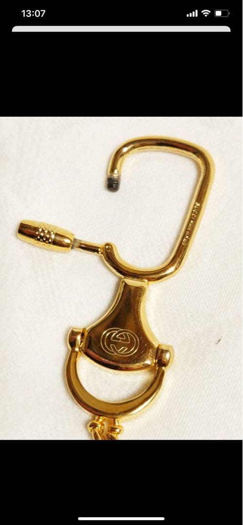 GUCCI ITALY製 金色 ゴールド メタル ウォレットチェーン