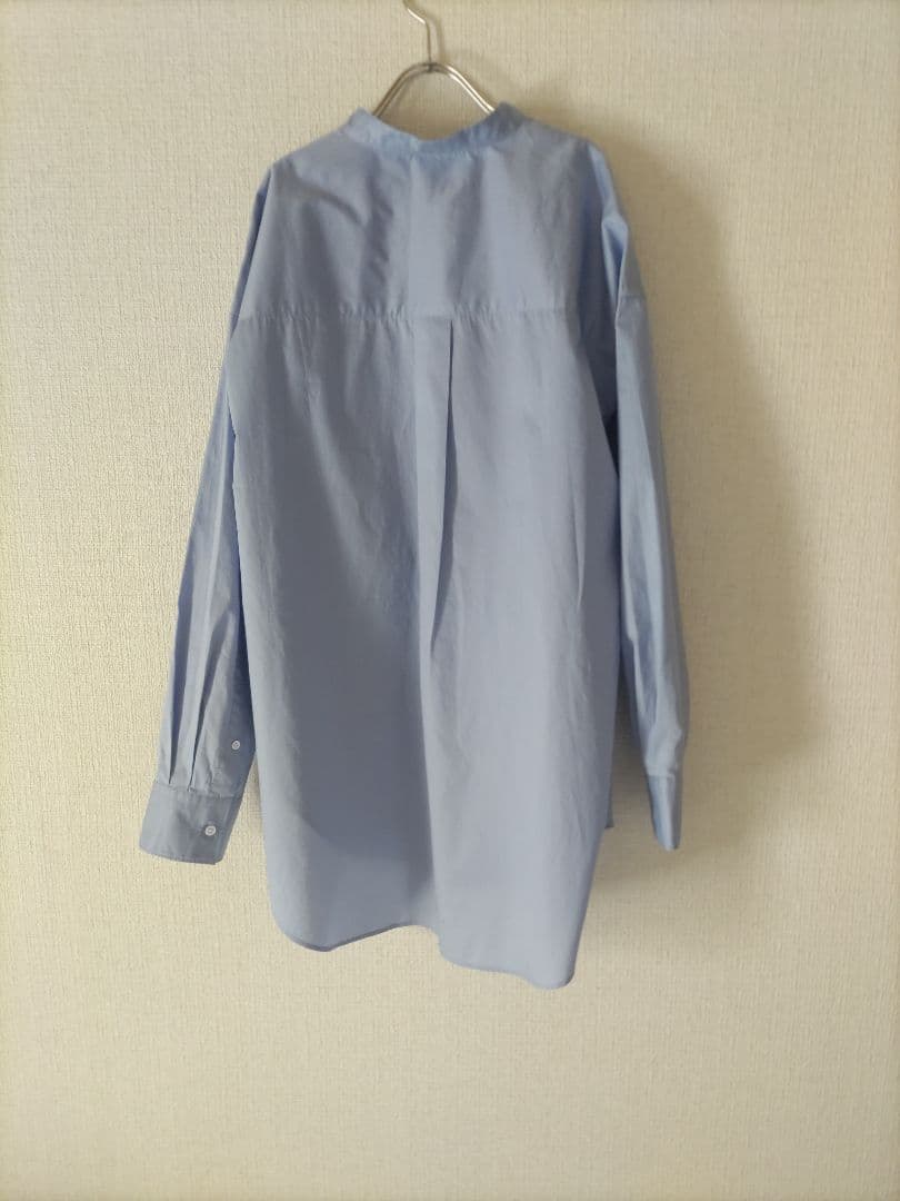 フレームワーク バンドカラー美品 ライトブルーシャツ 長袖